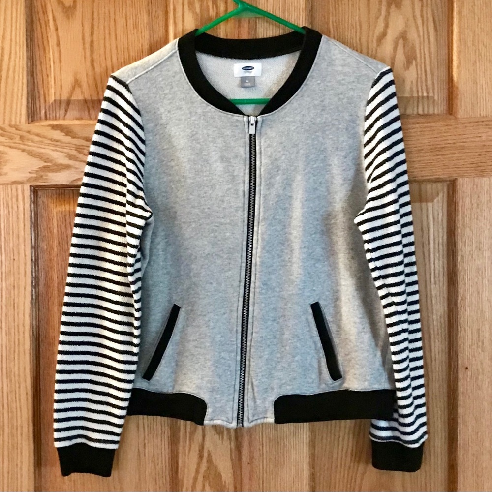 Old Navy Casual Bomber Zip-up Top; Size Medium